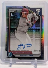EDUARDO TAIT Autograph 1st Bowman Refractor 213/499 Auto Phillies SP 