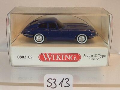 Wiking 1/87 Nr. 0803 02 Jaguar E-Type Coupé dunkelblau OVP #5313