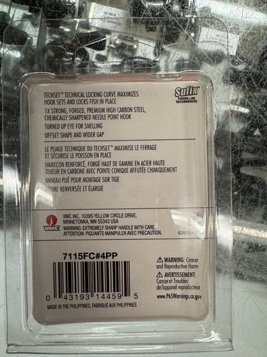 VMC Techset Live Bait Hooks - Chartreuse - Size 4 - BUNDLE OF 3 - Brand New! - Picture 3 of 3