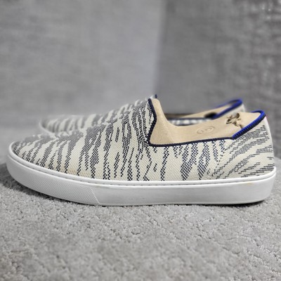 Rothy's The Sneaker Women's Size 10.5 US Maritime Tiger Stripes Slip On Shoes