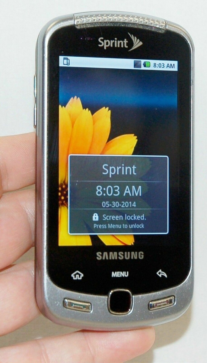 Samsung Moment SPH-M900 Android Sprint 3G Cell Phone BLACK slider