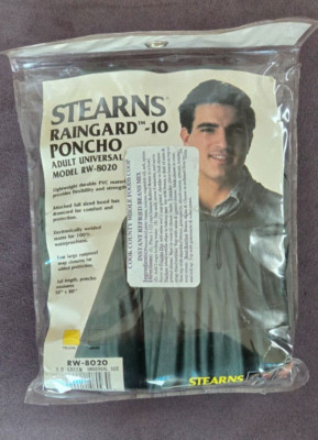 Stearns Raingard 10 Poncho  Dry/Wear Advantage Green-NWT