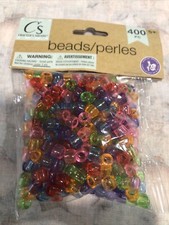 Crafters Round Multi Color Plastic Pony Beads-400ct