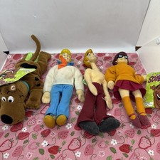 Vintage ScoobyDoo Fred Velma Shaggy Plush Cartoon Network Groovy Bean bag Bundle