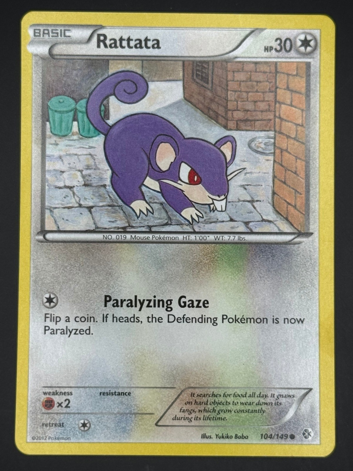 Rattata Boundaries Crossed 104/149 Common PTCG HP