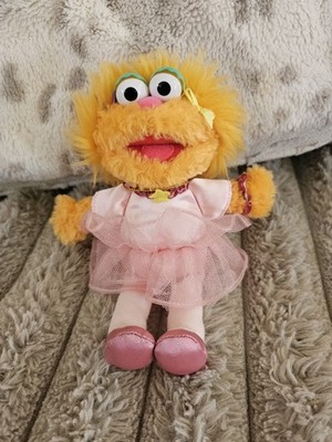 Sesame Street Zoe Ballerina Plush Pink Tutu Slippers Sesame Workshop 2002...