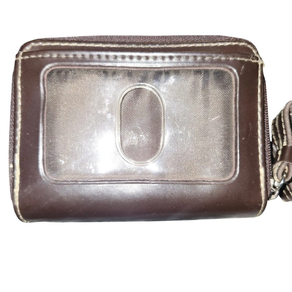 Cartera Acordeón Marrón Buxton Portatarjetas ID Ventana Arco Acento Pequeño Foto 2 de 4