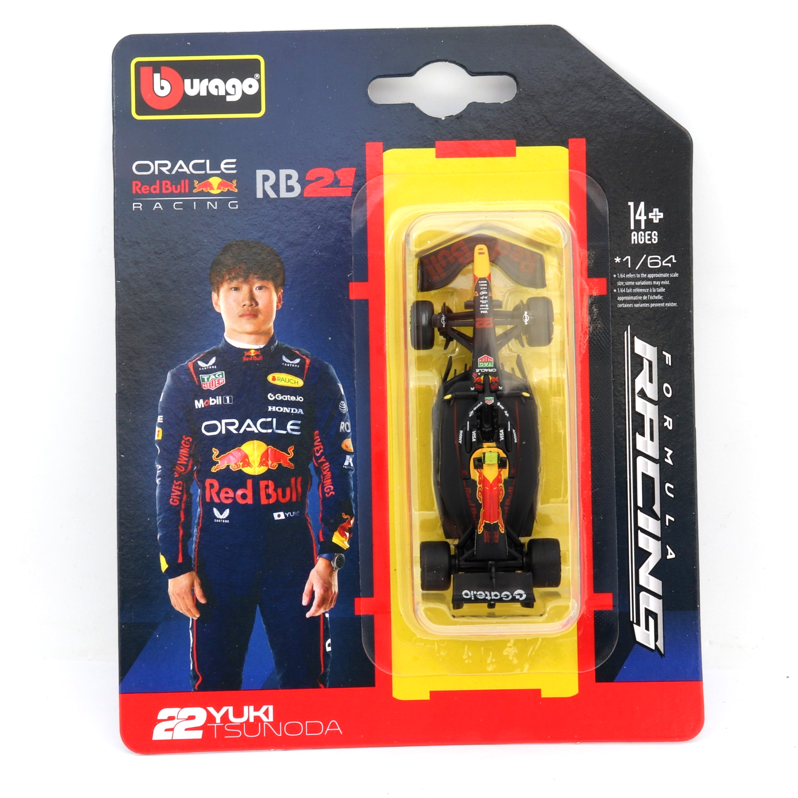 Bburago-1:64 Scale-Red Bull RB21-F1 Season 2025-Yuki Tsunoda 22-Model-Brand New