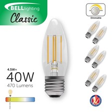 Image of BELL Vintage Filament LED Bulbs GLS Candle Round | Warm White | B22 E14 E27