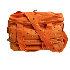 Temptations Double Insulated Casserole Carry Bag & Accessories Orange Polka Dot