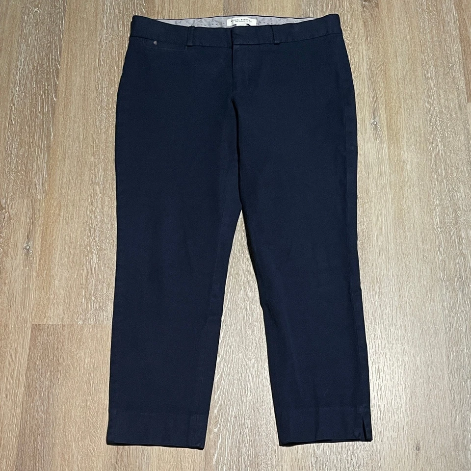 Banana Republic Sloan Fit Stretch Petite Navy Blue Ankle Pants Women's Size 8P - Image 3 of 4