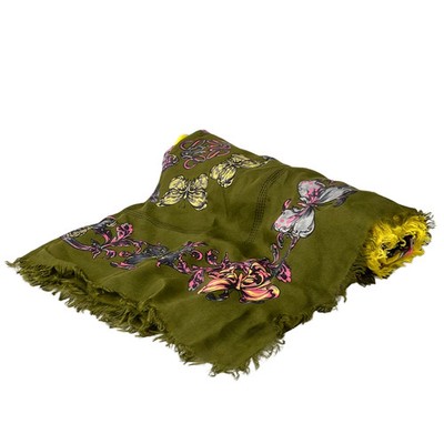 LOEWE - Yellow Dark Navy Multi Modal Cashmere Scarf
