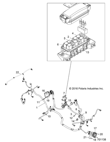 Polaris EPS Chassis harness, Genuine OEM Part 2413491, Qty 1 - Picture 2 of 2