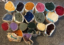 Vintage Readicut Rug Wool Mothproof Pure 100% Latch Hook Twilight