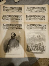 Antique Harpper's Weekly 1861-1863 reissues, NOT the 1st issue. Total 56 issues