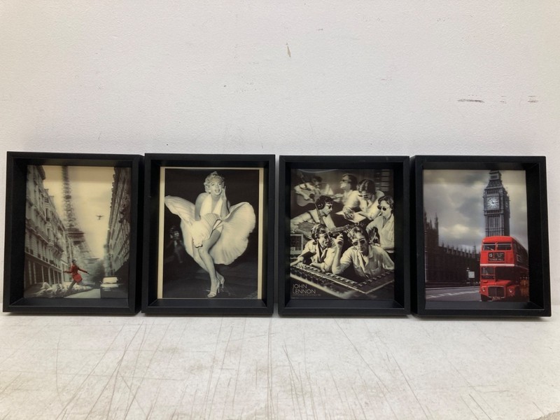 3D Wall Art Ft. Marilyn Monroe & John Lennon 11" X 9.5"