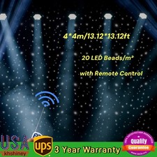 LED Stage Star Backdrop Wall Mounted Square Starry Sky Curtain Background Decor