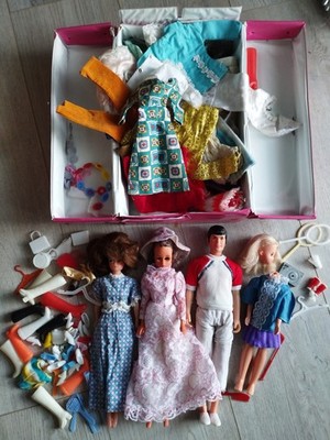 70er Petra Plasty Barbie Lot Sammlung Kleidung Puppen Vintage Selten Sammler Alt