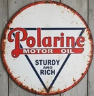 Polarine Motor Oil 12" Diameter Vintage Novelty Metal Sign Made In USA New!