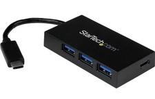 StarTech Portable 4 Port SuperSpeed Mini USB 3.0 Hub - Black (ST4300MINU3B)