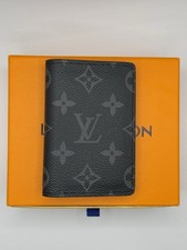 LV Louis Vuitton Pocket Organizer Monogram Eclipse Black