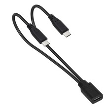 USB C Splitter 1in2 Out Cable Type C Female to Dual Male Charging Y Adapter 1FT