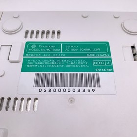 Sega Dreamcast Console System HKT-3000 White Controllers NTSC-J Japan Tested