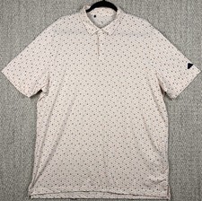 Adidas Golf Polo Shirt XL Geo Dot Print Stretch Performance Casual