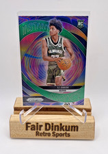 2024-25 Panini Prizm AJ Johnson #11 Rookie Instant Impact Green Prizm Bucks RC