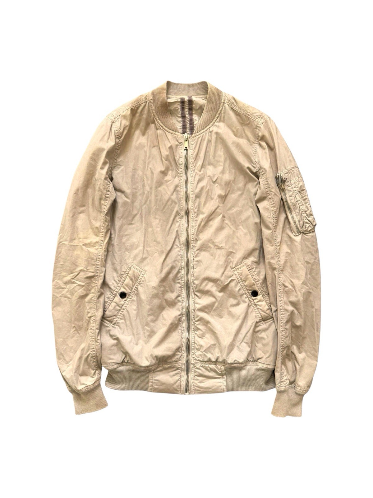 Rick Owens Ivory Bomber Jacket - Size M