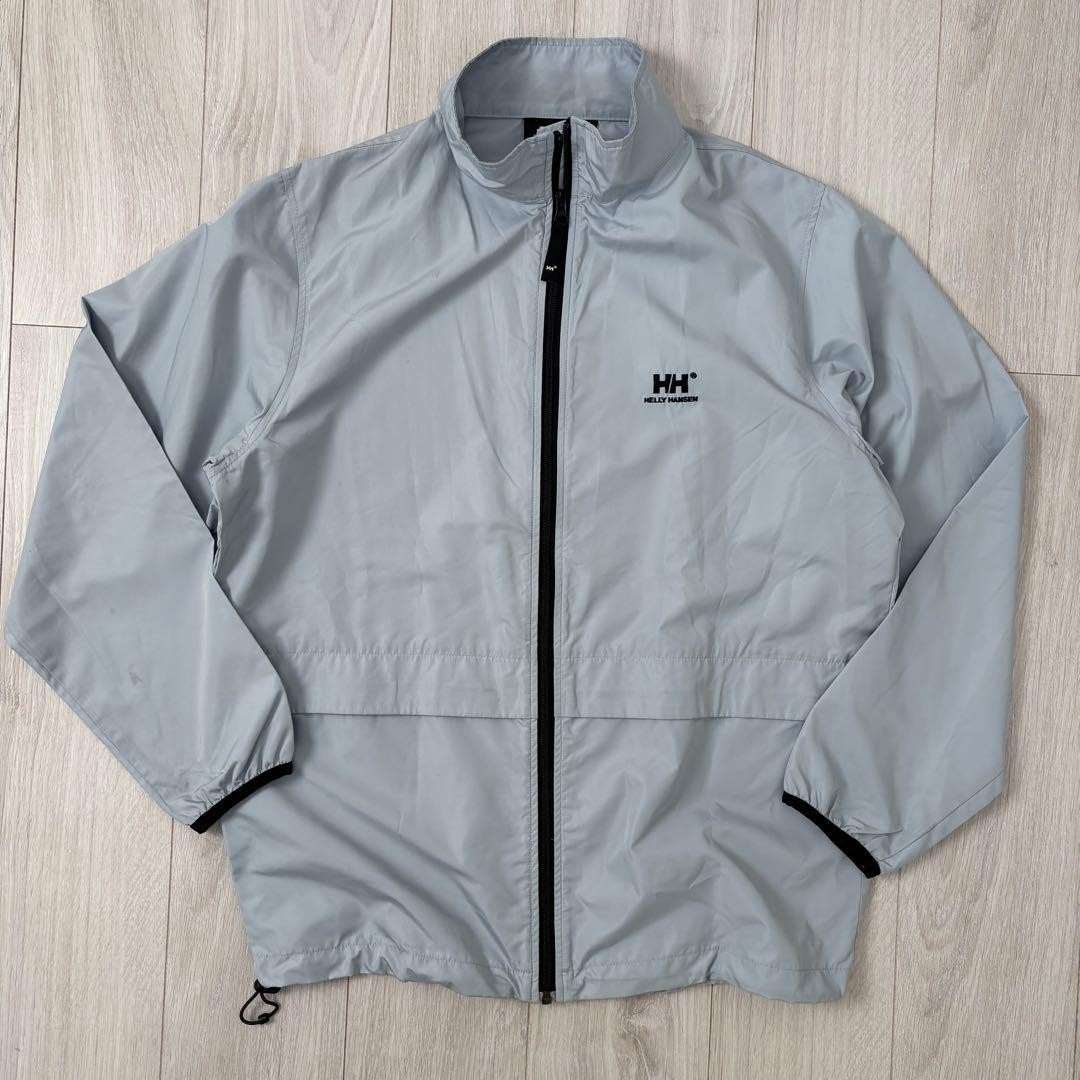 Helly Hansen Gray Nylon Jacket with Drawcord L Sp… - image 1