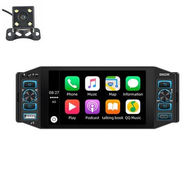 Single Din Car Multimedia Player FM For Android Auto 12V-24V W/LED Rear Camera