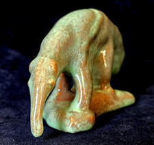 HTF Marked Metlox Pottery Miniature Bushy Tail Anteater Figure w Blended Glaze