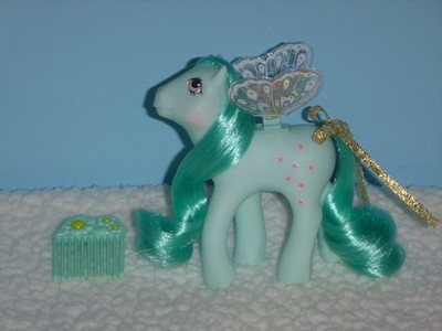 Vintage My Little Pony~ Flutter Pony PEACH BLOSSOM + hairpick~ 1985 1986 Hasbro