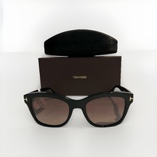 Tom Ford "Lauren" Shiny Black Sunglasses FT0614-01H RP 455 
