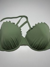 38 D shade and shore bikini top 38d Underwire Lined Halter Swim Green