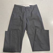 Mens Gray BANANA REPUBLIC Gavin Lined Wool Blend Dress Pants 32 x 32