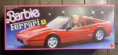 Vintage Barbie White 1986 Ferrari Car Convertible Mattel 3136 for