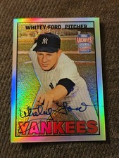 2001 Whitey Ford Topps Archives Reserve Refractor Reprint Autograph Auto #ARA2