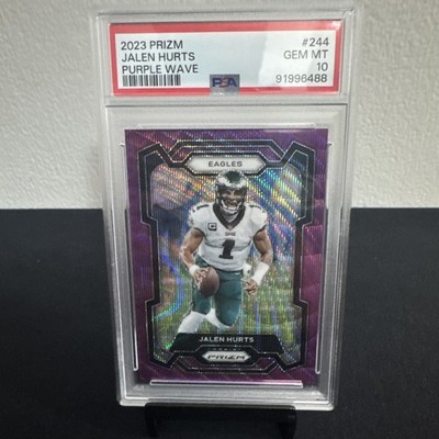 2023 Panini Prizm💥Jalen Hurts💥Purple Wave 42/99 PSA 10 (POP 14)