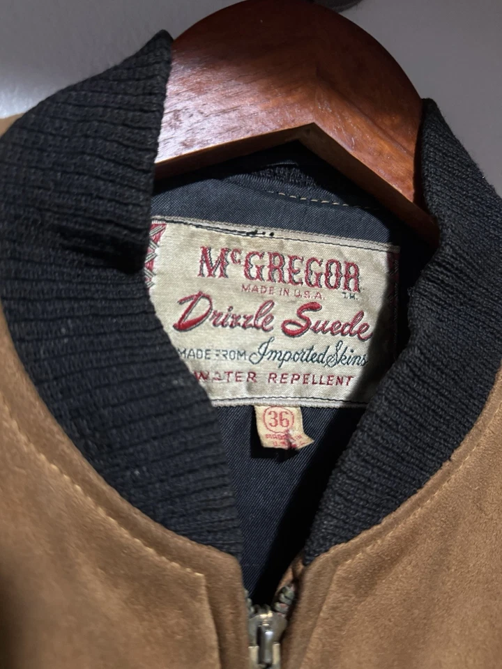 Vintage 50’s McGregor True Vintage Suede Jacket Mens Small Rare Flaws - Image 3 of 4