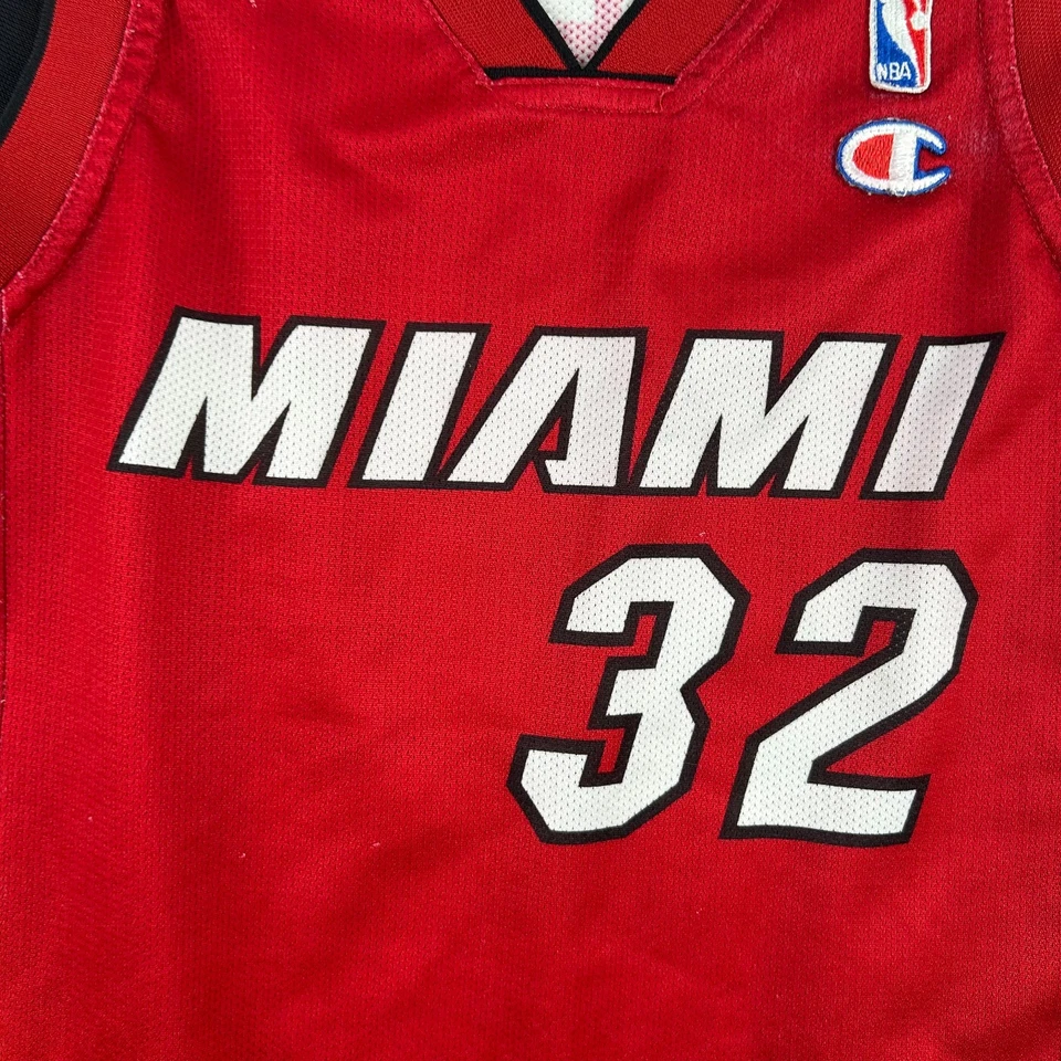 Vintage Champion NBA Miami Heat Shaquille O'Neal #32 Basketball Jersey Youth S - image 4 of 4