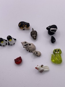 Glass And Ceramic Vintage Animal Beads