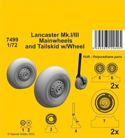Cmk 129-7499 - 1:72 Lancaster Mk.I/Iii Mainwheels And Tailwheel W/Leg