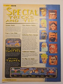Rare Vintage Sega Saturn Virtua Fighter 2 Master Guide & 90s Print Ephemera Lot