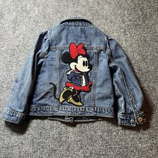 Gap Disney Minnie Mouse Toddlers Kids Icon Denim Jacket Boys Girls Size 4 Years