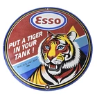 Vintage Esso Gasoline Sign - Gas Service Station Automobilia Porcelain Sign