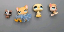 Littlest Pet Shop Series 2 Mari Panda #121  Yellow Bird Cat Dog Lot Of 4 Figures