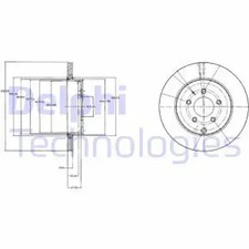 2x Disque de frein ventilé BG4341 DELPHI pour MAZDA CX-9 CX-7