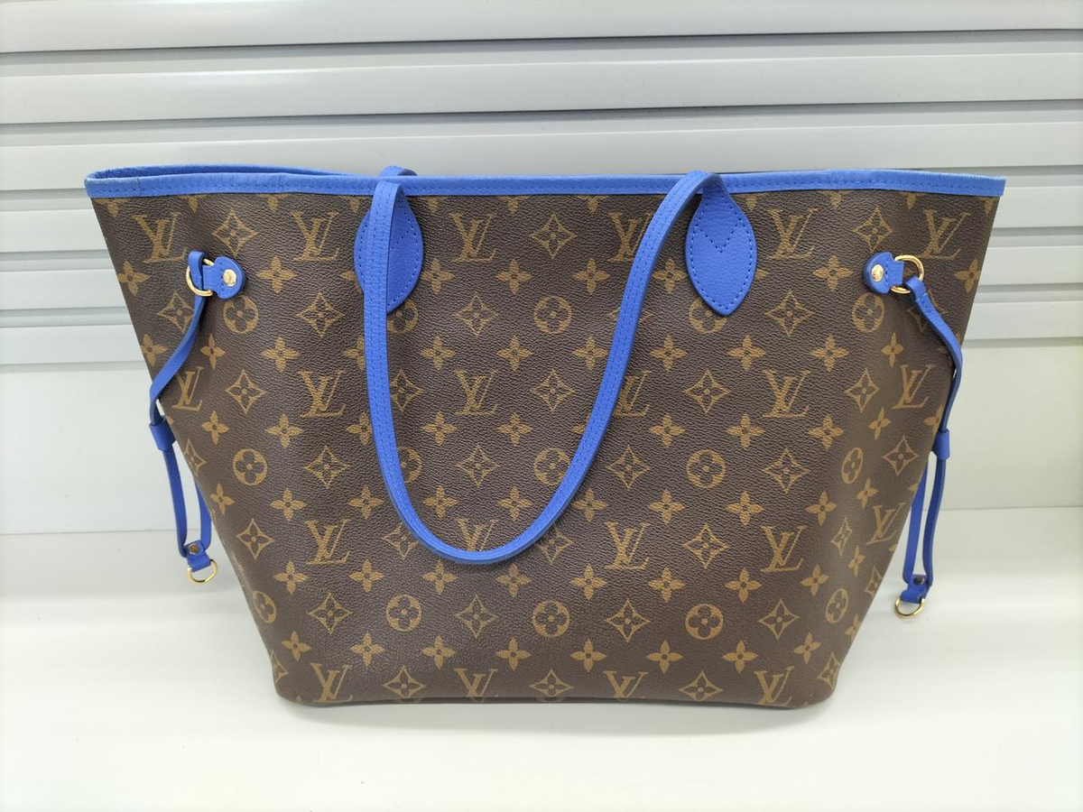 Louis Vuitton Neverfull MM M40938 Ikat Flower Monogram Canvas Blue